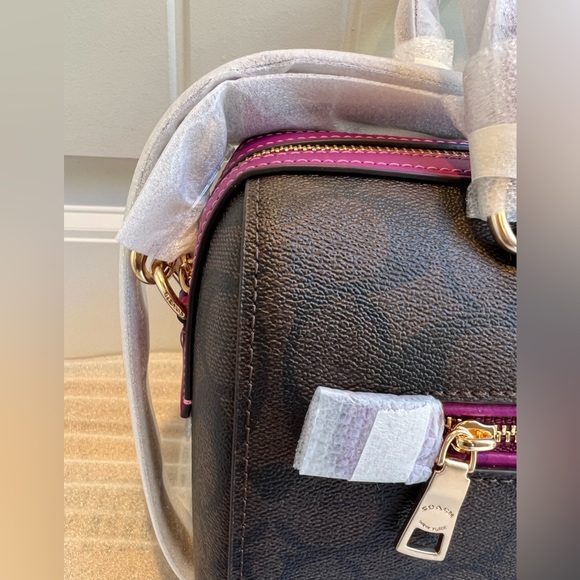 NWT Coach Rowan Satchel in signature Canvas - Picture 7 of 12